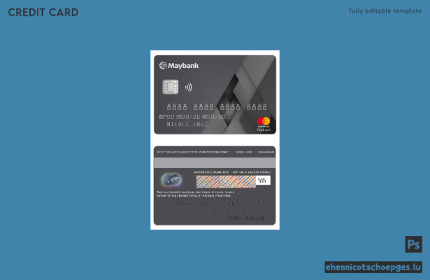Beispielvorschau der MayBank Platinum Mastercard auf den Philippinen